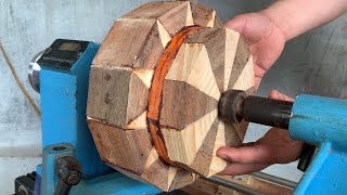 Woodturning - The Work has a Classy Color Scheme that is Attractively Created on a Lathe