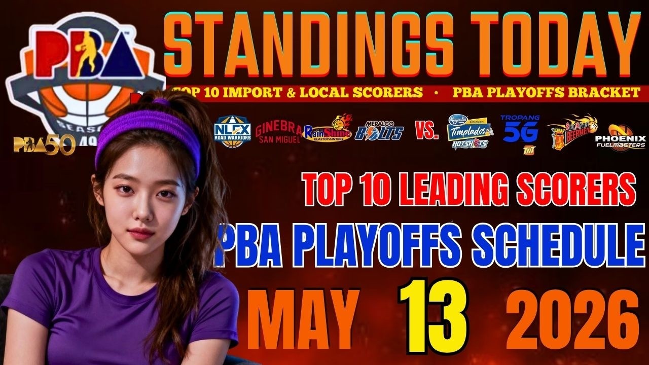 PBA STANDINGS TODAY MAY 12, 2026 | PBA TOP Scorers | PBA games schedule on MAY 13, 2026