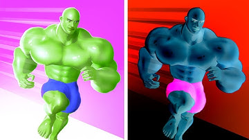 Muscle Rush vs Reverse Gameplay Ball Colour Run walkthrough , iOS Android New Update ( part : 191 )