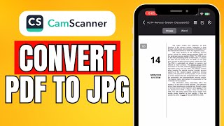 How To Convert PDF To JPG In Camscanner (2024) Quick Guide