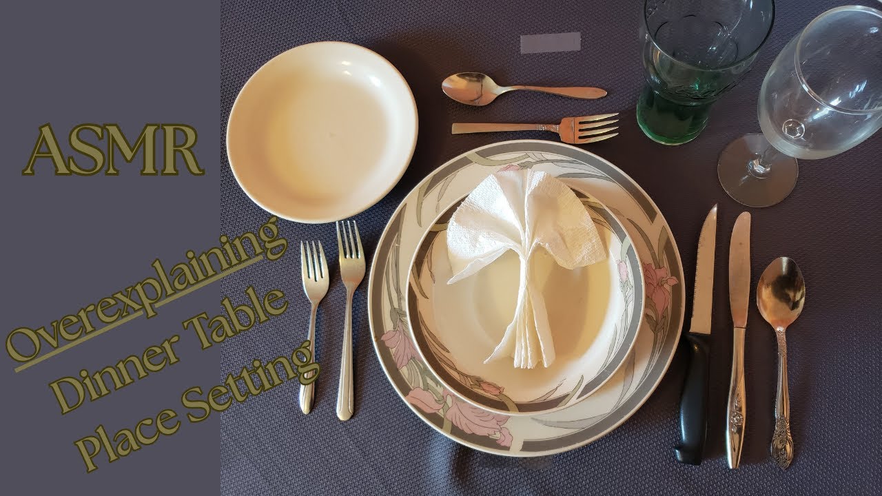 Overexplaining Dinner Table Place Setting - ASMR - Whisper