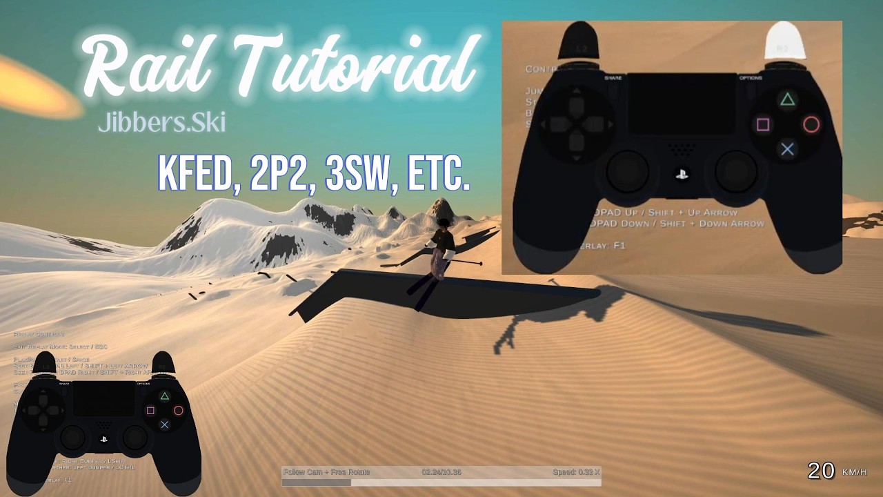 How to hit rails in Jibbers Ski! (K-Fed, 2p2, 3 sw)