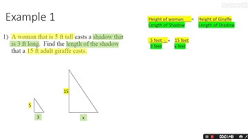 Similar Triangles Word Problem :  The Casting Shadow