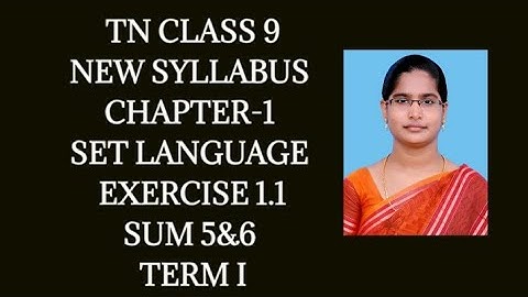 9th maths Ch-1 Set language Ex-1.1 (5,6 sums) | Samacheer One plus One channel