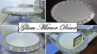 Glam Mirror Decor | Crystals, Gems & Bling! | Stunning Dollar Tree DIY