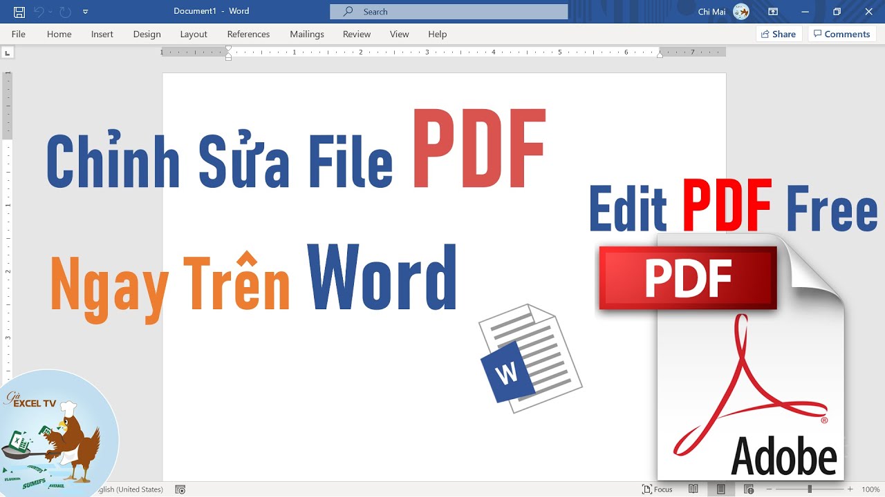 Chỉnh sửa file PDF đơn giản ngay trên Word