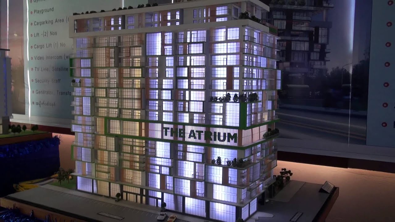 ミャンマー コンドミニアム 「 Atrium Condominium」 販売事務所 YouTube