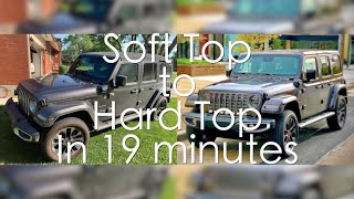 Soft top to hard top swap in 19 minutes