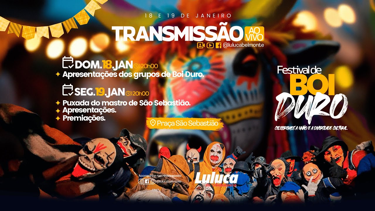 Estamos ao vivo com o tradicional Boi Duro de Belmonte