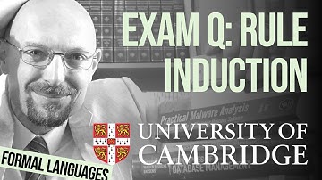 Exam question on rule induction (Discrete Mathematics: Formal Languages and Automata)