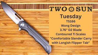 TwoSun Tuesday: TS166 Wong Design in Titanium with 3.76 D2 Blade