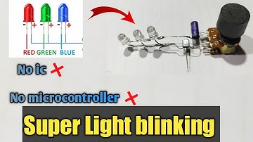 Super LED Blinking 1 Transistor | simple Flashing Lights Blinking | No ic No microcontroller