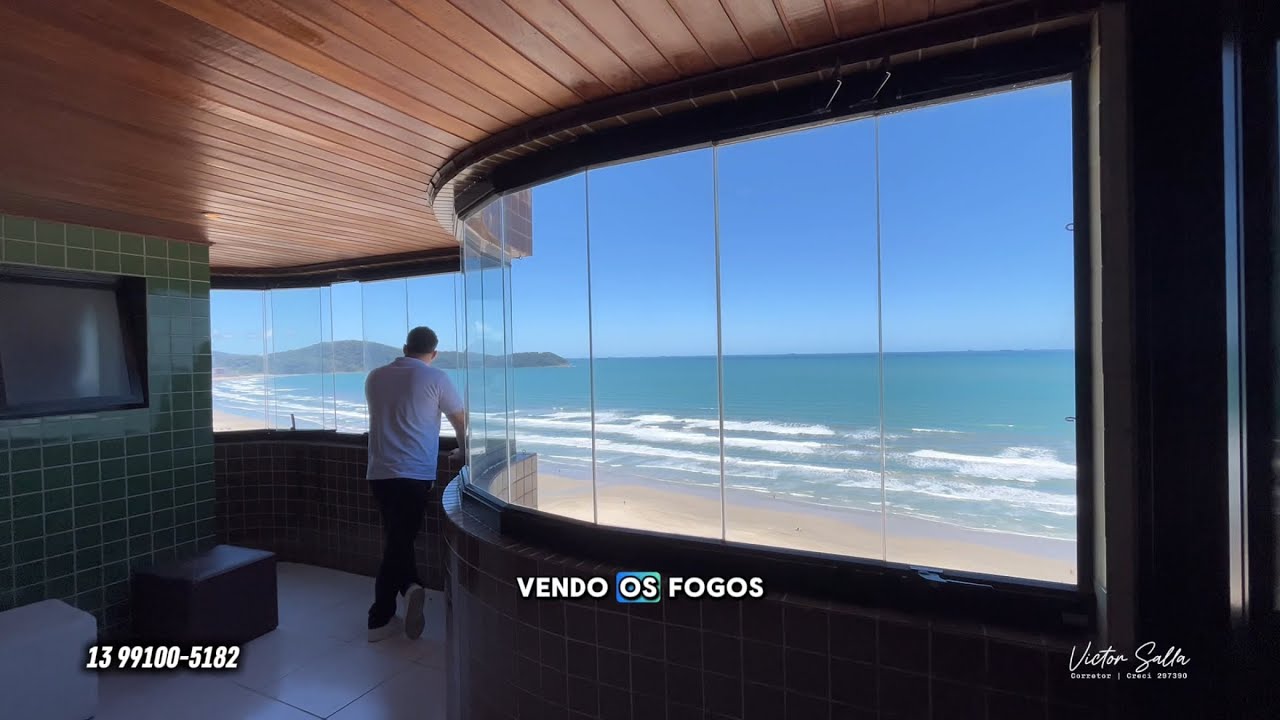 Apto Frente mar Na Guilhermina em Praia Grande SP 2 dormitórios 1 Suíte 2 Vagas 93m2 