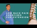 Rehab Exercises for Low Back Pain with Extension