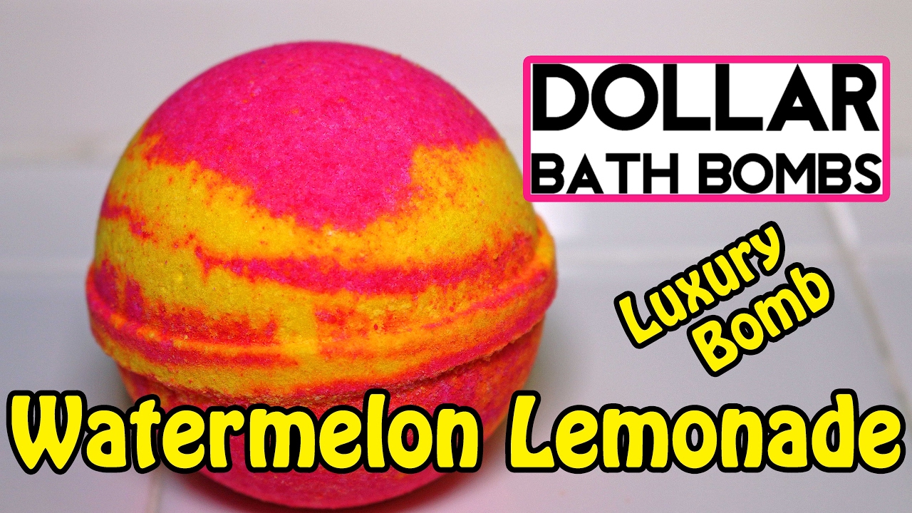 Dollar Bath Bombs WATERMELON LEMONADE Luxury Bath Bomb DEMO