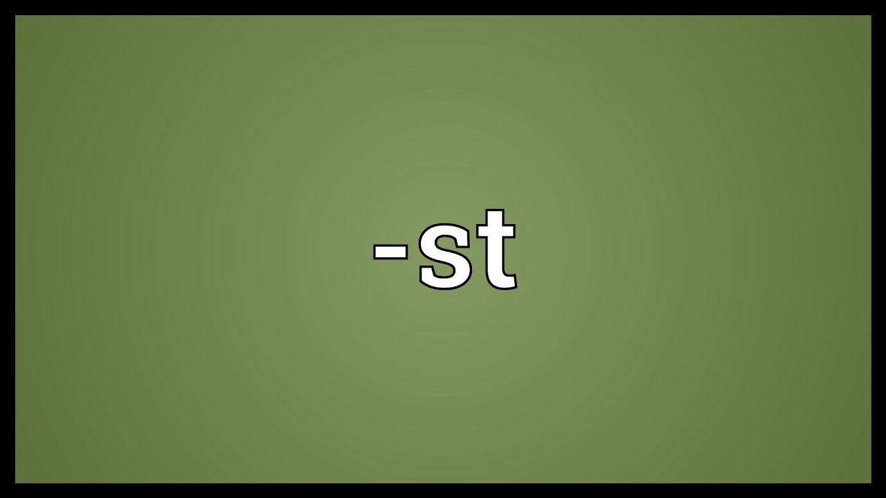 st Meaning YouTube st Meaning YouTube