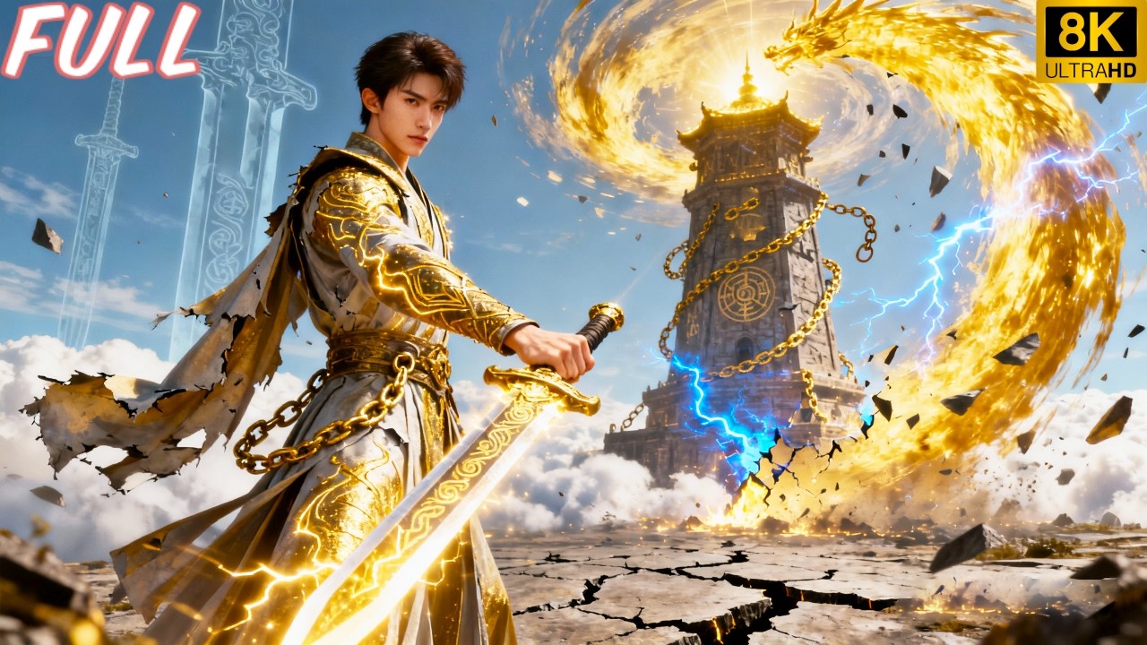 L’héritier déchu, poussé dans l’abîme, revient et d’un seul coup de sabre détruit tous les traîtres.