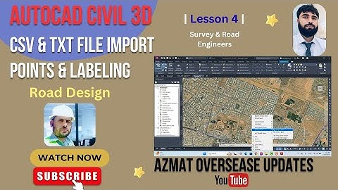 AutoCAD Civil 3D | Lesson No. 4 | CSV & TXT File Import | Points & Labeling