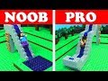 Lego Minecraft NOOB vs PRO - Water Slide Challenge Animation