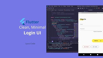 Flutter - Clean Minimal Login UI - Speed Code