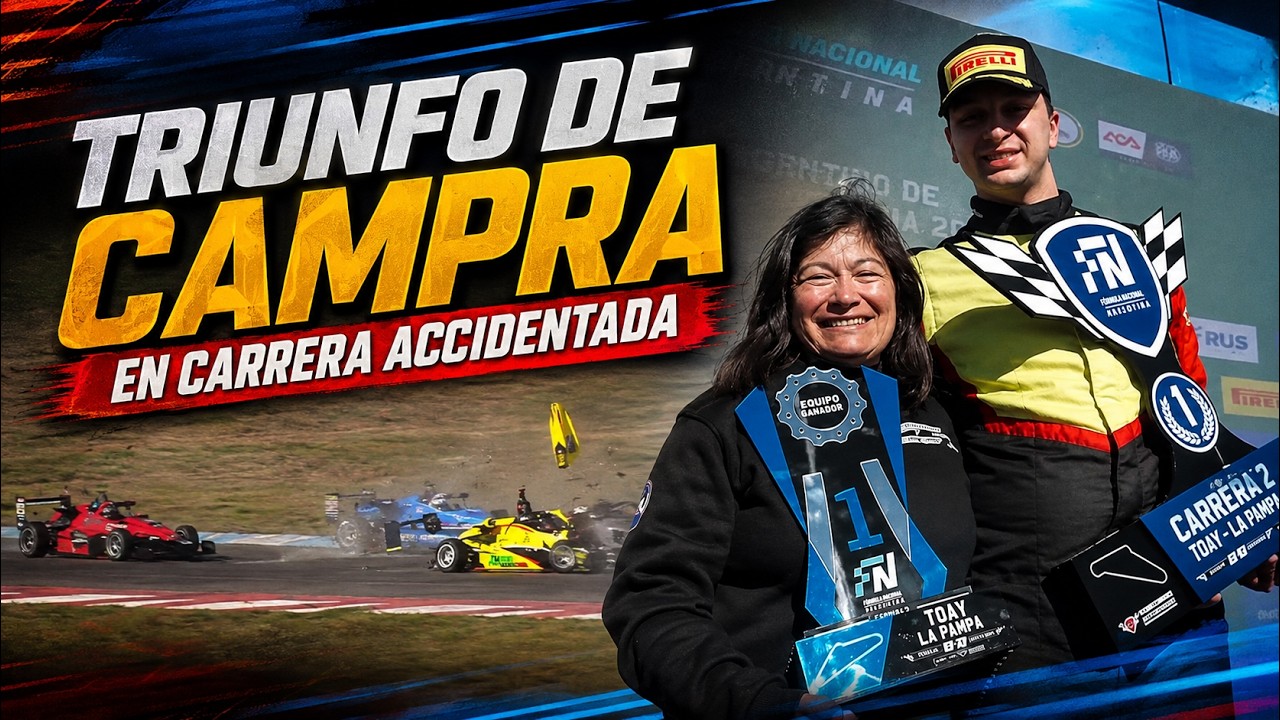 Fórmula Nacional l Tomás Campra triunfó en Toay en una carrera accidentada