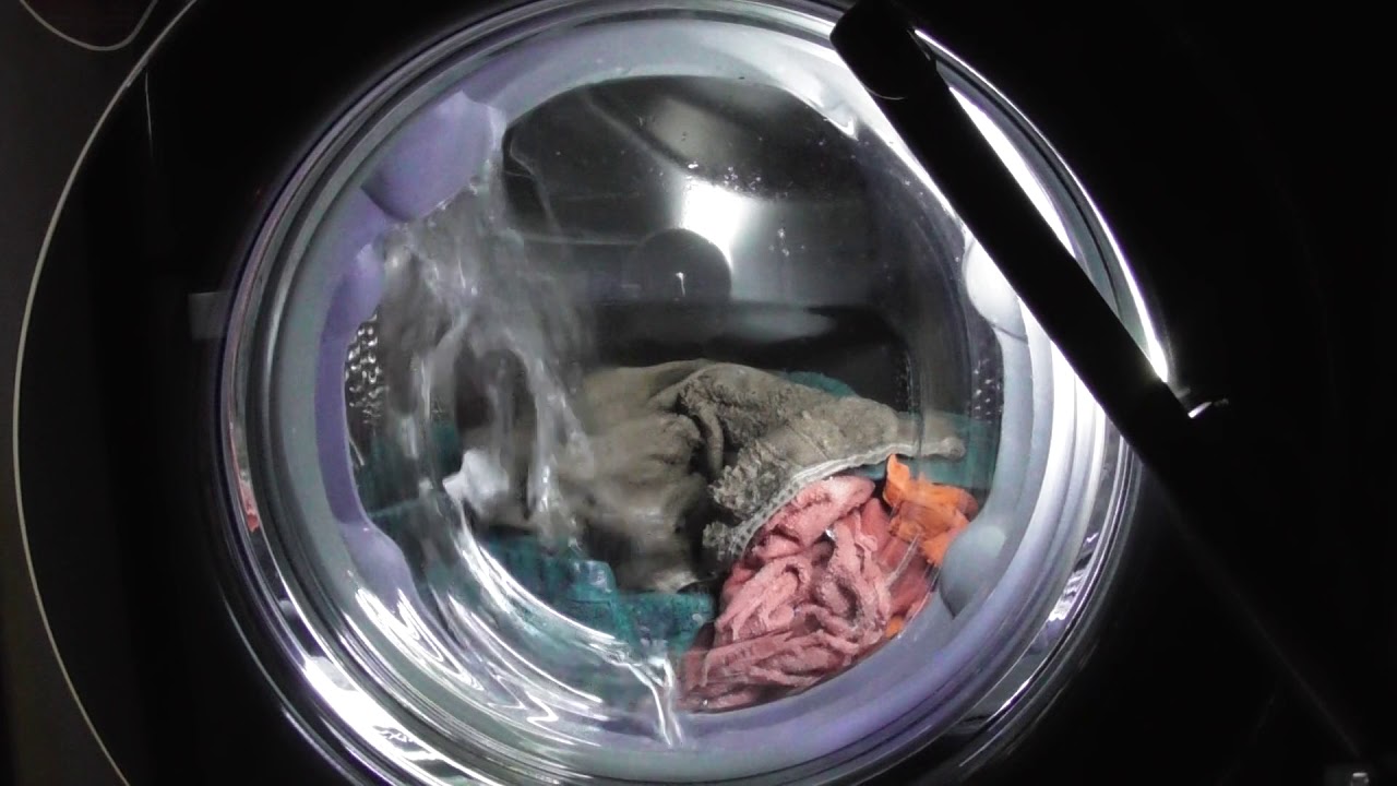 LG AiDD Steam Washer, Cottons 60 cycle with towels (Requested) YouTube