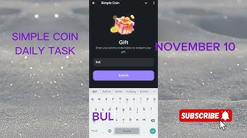 SIMPLE COIN GIFT CODE | NOVEMBER 10 | SIMPLE COIN PROMO CODE