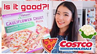 Costco Cauliflower Pizza Review| Milton's Thin & Crispy Cauliflower Crust Pizza Roasted Vegetables