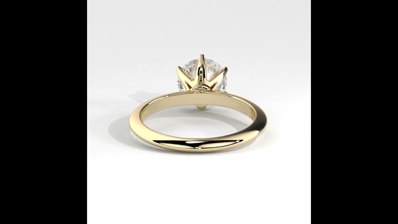 Round Brilliant Diamond Solitaire Gold Engagement Ring