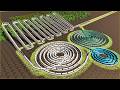 Extreme Slanted Giant Maze Train Track🚦Train Crosses Thrilling Slanted Tracks and 3 Spiral Tracks