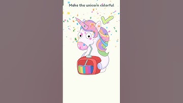 Make The Unicorn🦄🌈 Colorful? DOP 2: Delete One part Level181 #shorts #youtubeshorts #xml