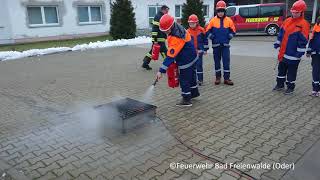 Löschlehre Jugendfeuerwehr Bad Freienwalde Oder 19 01 2018