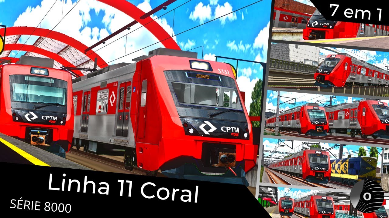 OpenBVE - LINHA 11 CORAL com o TUE SÉRIE 8000 da CPTM! Luz X Estudantes