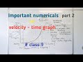 Important numericals on velocity-t ime graph for class 9@one o one learning_phy_chem_maths 