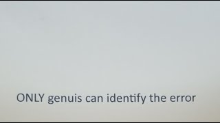 Identify the Error