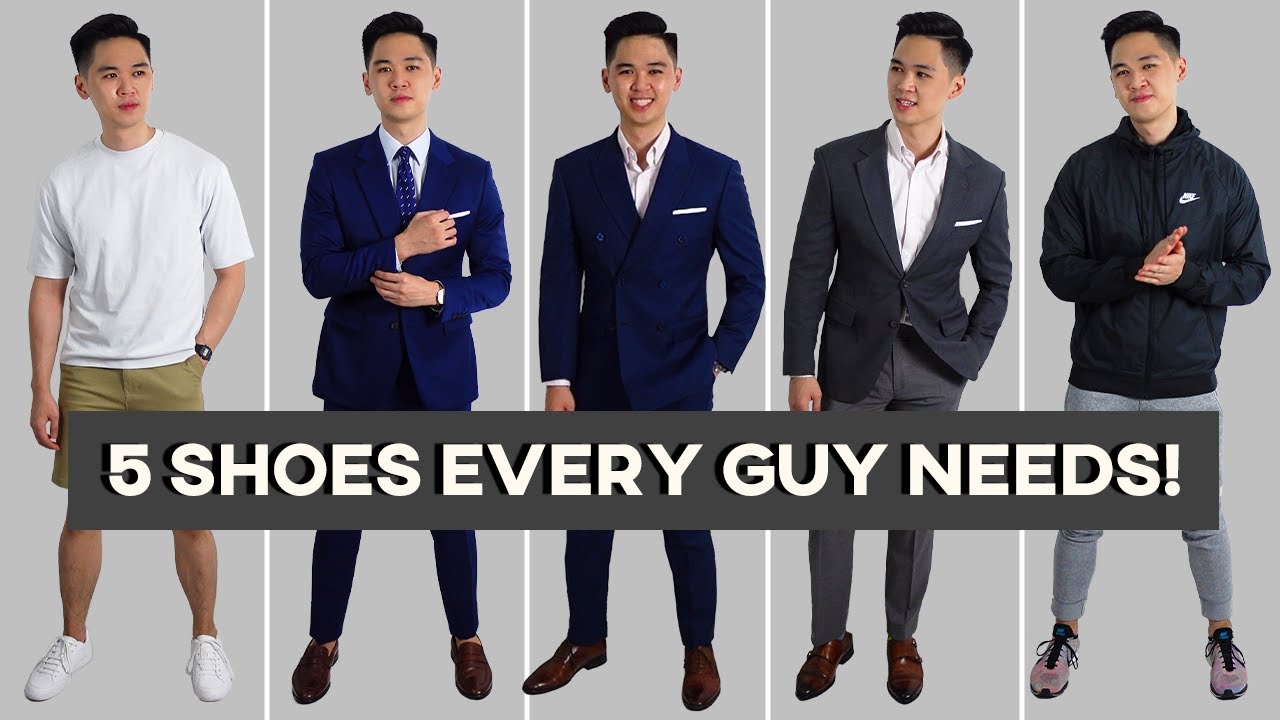 5 Shoes Every Guy SHOULD Own! White Sneakers, Loafers, Oxfords/Derbies
