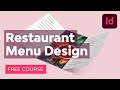 Conception de menus de restaurant dans adobe indesign  cours gratuit