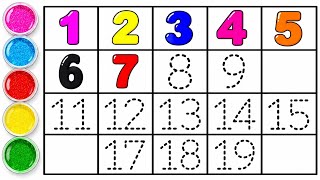 1234 Numbers 1–20 | Number Tracing, Counting & Writing Practice | Learn Numbers