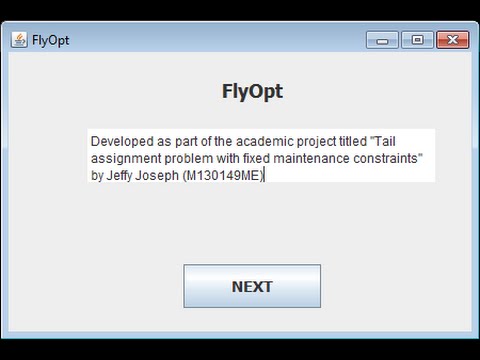 FlyOpt - A tail assignment process optimizer