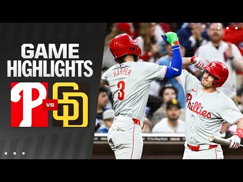 Phillies vs. Padres Game Highlights (4/26/24) | MLB Highlights