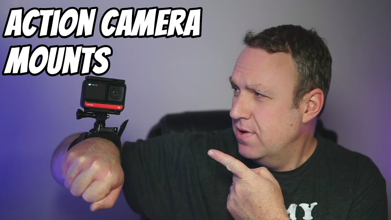 GoPro or Insta360 action camera strap mounts for head, wrist, chest, ect