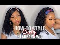 HOW TO STYLE A Afro kinky curly HEADBAND WIG 💕| AFFORDABLE HEADBAND WIG| ft.Afsisterwig