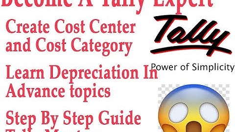 Cost center and cost category in tally | purchase and sale of asset entry in tally erp9 in Hindi