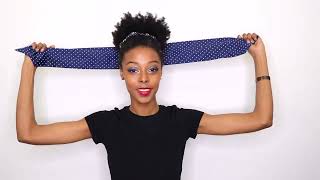 HOW TO TIE A WIRE HEADBAND INTO 4 DIFFERENT AND EASY STYLES | Hair Tutorial By Kwesiya