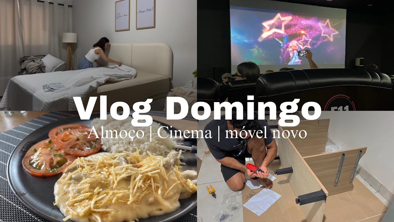 Vlog de Domingo: Almoço delicioso + cinema e móvel novo para cozinha🥰