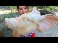 Yummy Pig Head Cooked Palm Sugar Recipe - Pig Head Cooking - Cooking With Sros