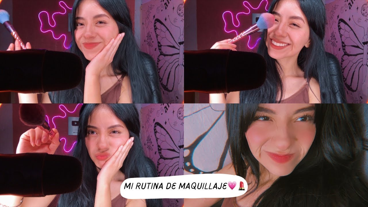 MI RUTINA DE MAQUILLAJE 💓💄| Tapping | Susurros relajantes | Andrea ASMR 🦋