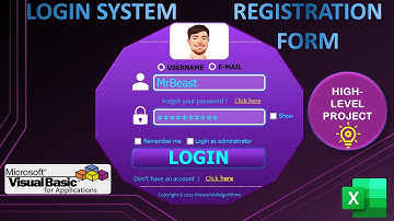 How to Create a Login and Registration Form Using Excel VBA|Full Tutorial #2