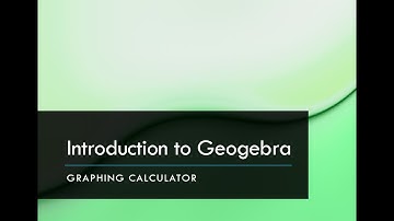 Intro to Geogebra graphing calculator