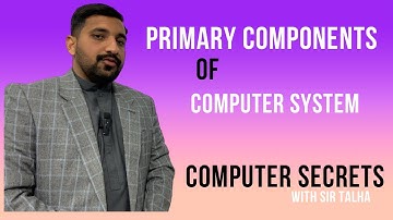 Primary Components of Computer System | Input Devices | Processing Devices | Output devices